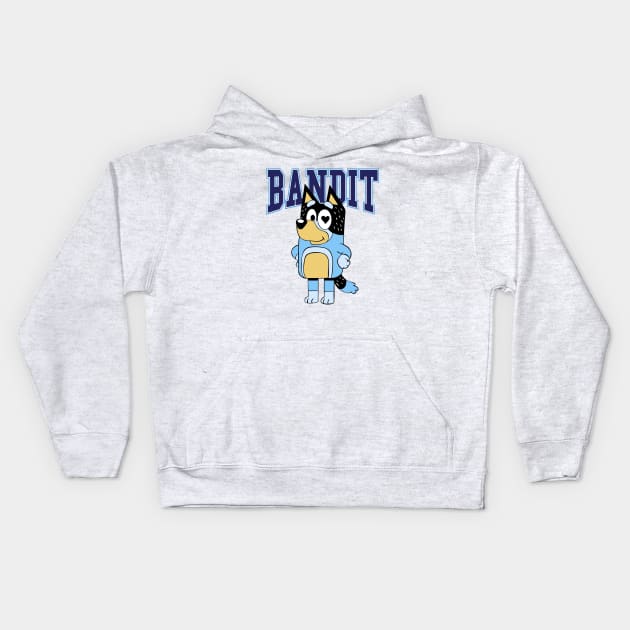 Bluey Bandit Kids Hoodie by Kuturupiah